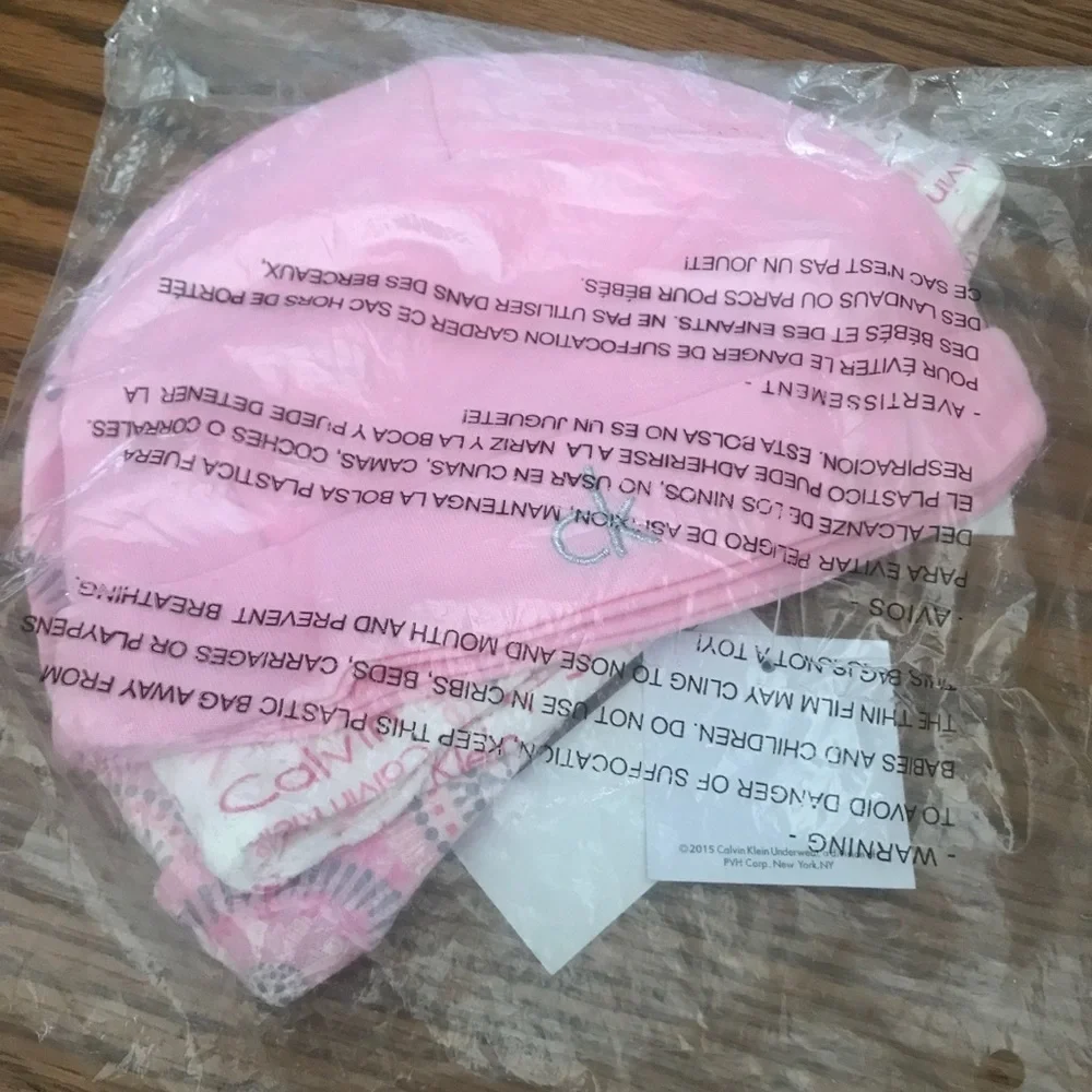 🩷 Rare Calvin Klein Baby-Girl 3 Piece Hat Set‼️ FINAL SALE
